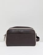 Ted Baker Grabit Embossed Toiletry Bag - Brown