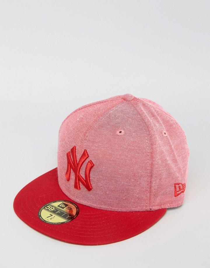 New Era 59fifty Cap Fitted Oxford - Red