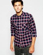 Quiksilver Shirt With Yarn Dye Check - Navy Blazer