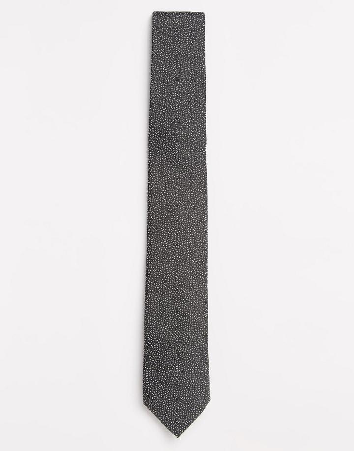 Noose & Monkey Peppered Tie - Black