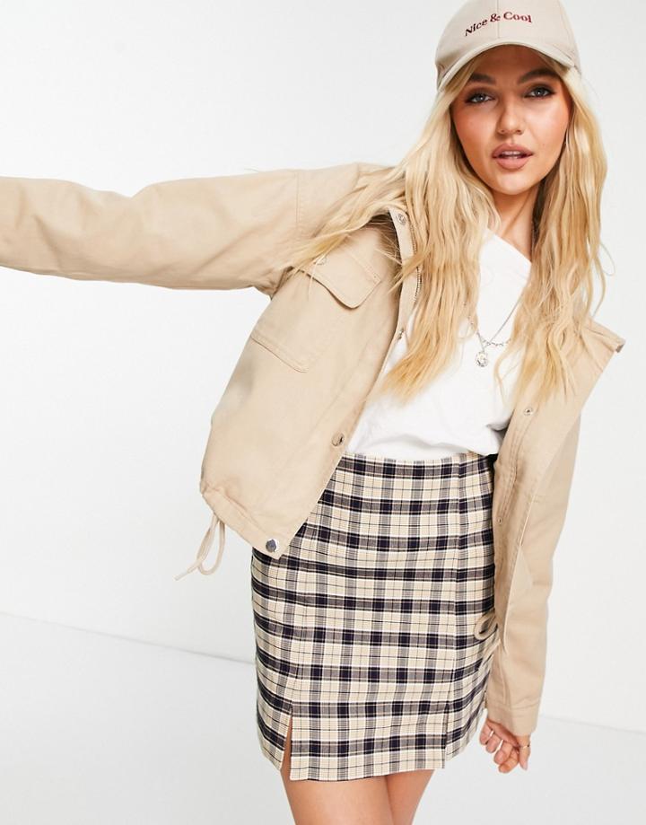 Jdy Utility Jacket In Beige-neutral