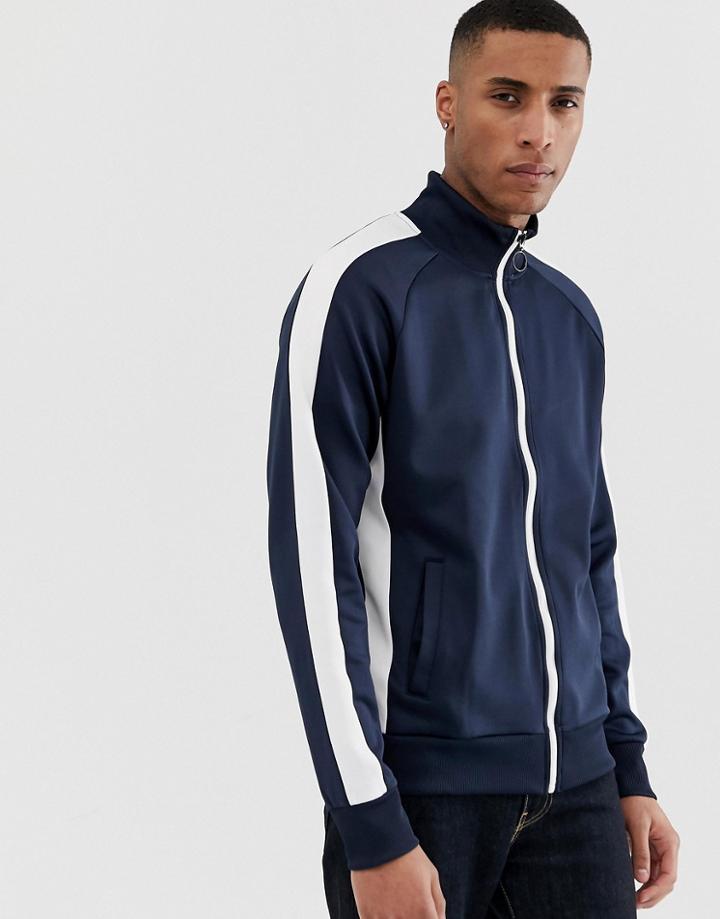 Jack & Jones Originals Retro Zip Through Sweat-navy