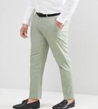 Asos Plus Wedding Skinny Suit Pants In Sage Green - Green