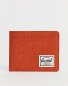 Herschel Supply Co Roy Rfid Card And Coin Wallet In Rust-red