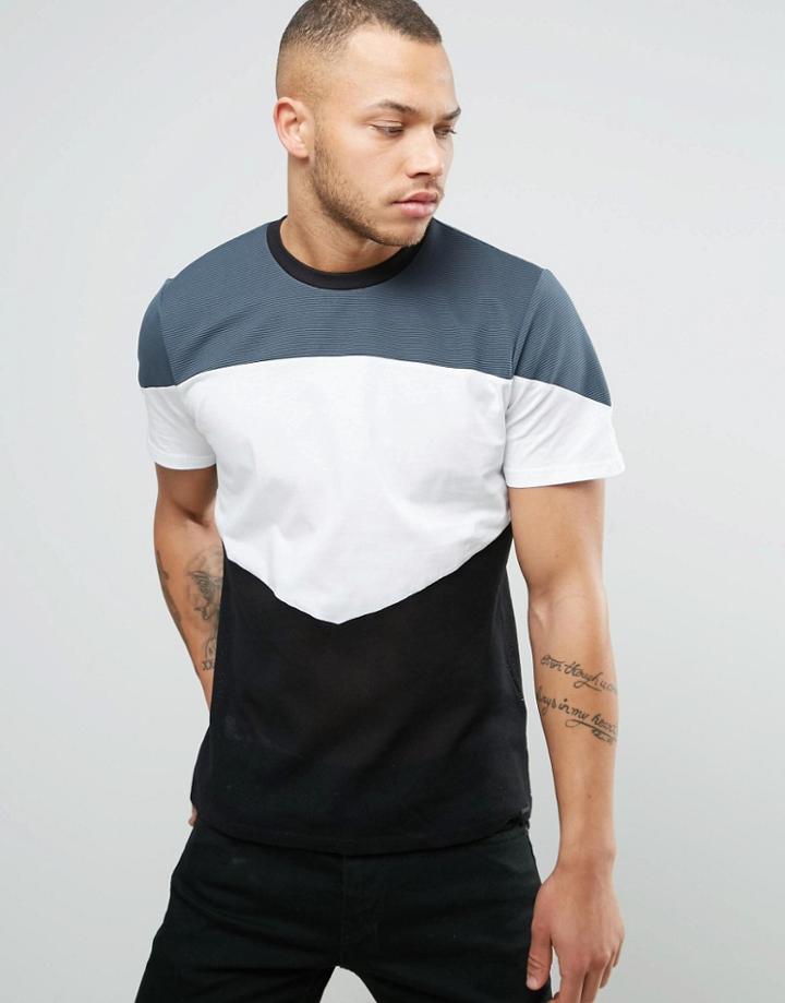Diesel T-spider Cut And Sew T-shirt - Black