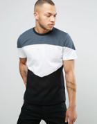 Diesel T-spider Cut And Sew T-shirt - Black