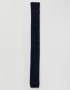 Farah Silk Knitted Tie - Navy