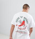 Reclaimed Vintage Inspired Oversized T-shirt With Spicy Print - White