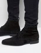 Zign Suede Lace Up Boots - Black