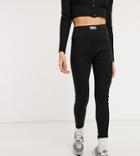 Loose Threads Lounge Leggings In Rib-black