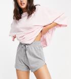 Collusion Organic Cotton Mini Shorts In Gray Heather-grey