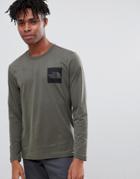 The North Face Long Sleeve Fine T-shirt In Green - Green
