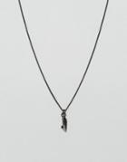 Simon Carter Mini Key & Feather Necklace In Silver - Silver