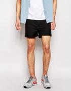 Asos Chino Shorts In Skinny Fit Shorter Length - Black