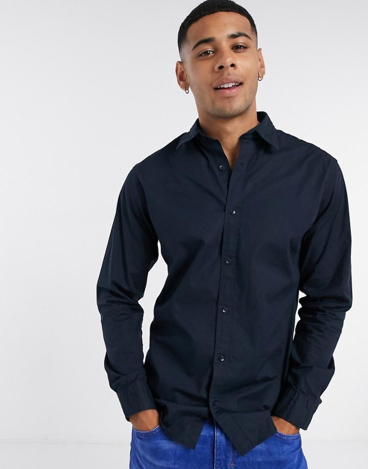 Jack & Jones Poplin Slim Fit Shirt-navy