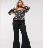 Missguided Plus Flare Pants In Black