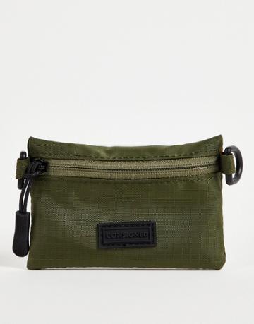 Consigned Nylon Crossbody Fanny Pack In Khaki-green