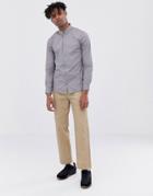 Only & Sons Cotton Shirt With Button Down Collar - Gray