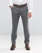Feraud Heritage Premium Cashmere And Wool Blend Check Pants - Black