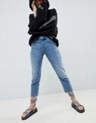 Cheap Monday Cropped Mom Jean In Rigid Denim-blue