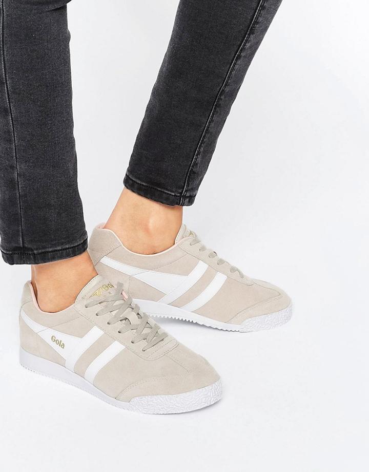 Gola Classic Harrier Sneakers In Nude & White - Cream