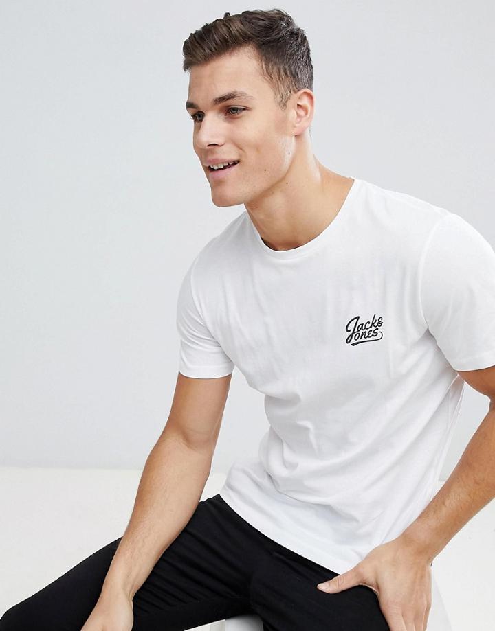 Jack & Jones Script Logo T-shirt - White