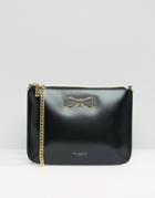Ted Baker Leather Cross Body Bag With Bow - Black