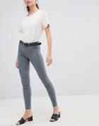 Pieces Skin Wear Skinny Pants - Gray