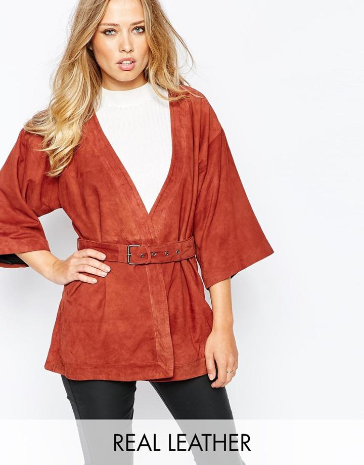 Y.a.s Lovely Suede Jacket - Arabien Spice