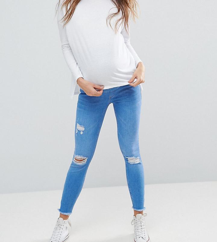 New Look Maternity Bright Blue Jean - Blue