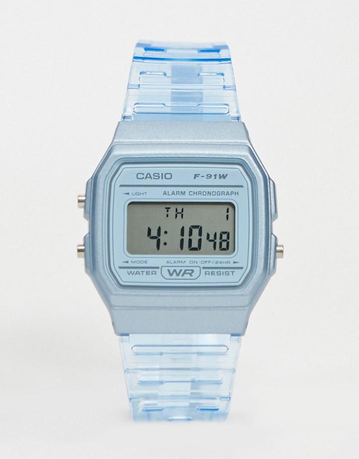 Casio F-91ws-2ef Digital Watch In Blue