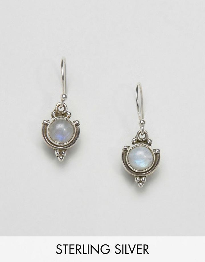 Jo Bali By Kingsley Ryan Moonstone Drop Earrings - Silver