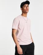 Boss Tchup Contrast Logo T-shirt In Light Pink