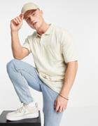 New Look Oversized Polo In Stone-neutral