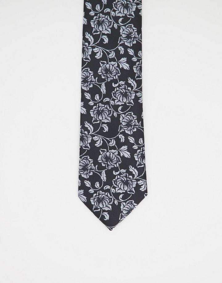 French Connection Printed Tie-black