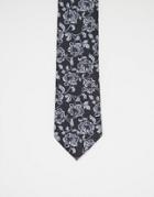 French Connection Printed Tie-black