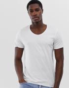 Selected Homme Scoop Neck Top In White