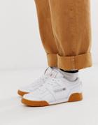 Reebok Classic Workout Sneakers With Gum Sole