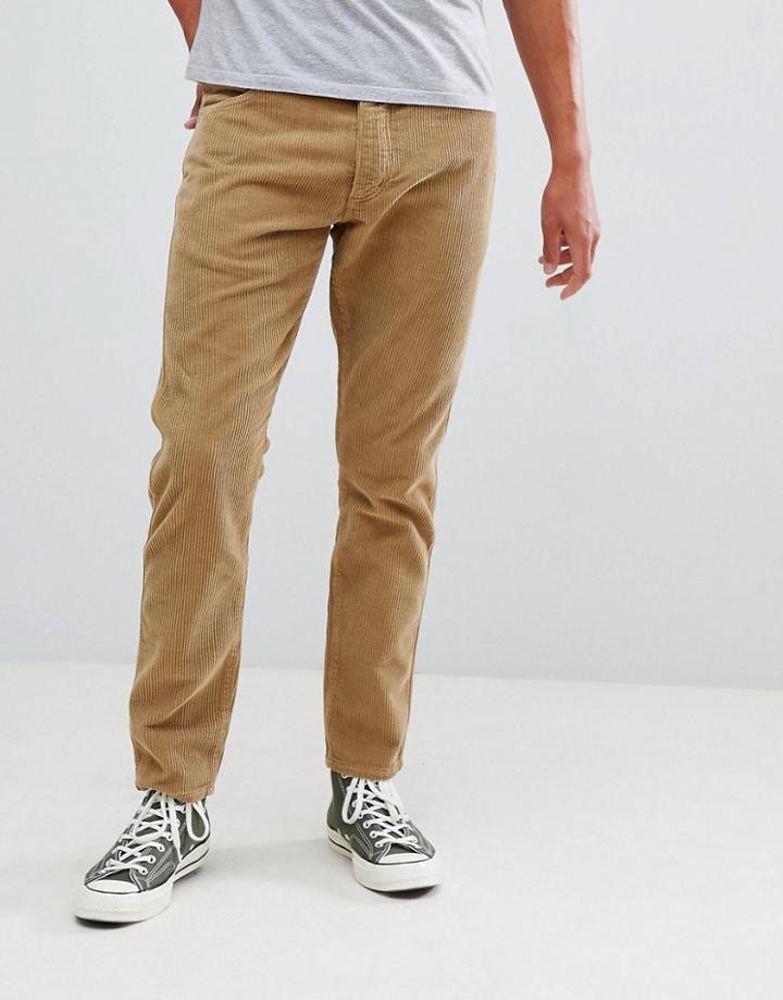 Wrangler Slider Tapered Cord Pants Clay Beige - Beige