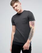 Jack & Jones Core T-shirt With Drop Hem Detail - Black