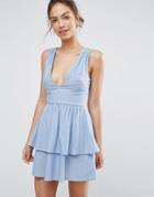 A State Of Being Hope Tiered Dress - Blue