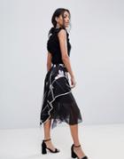 Coast Printed Soft Midi Skirt - Multi