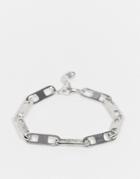 Asos Design Chain Bracelet In Silver Tone