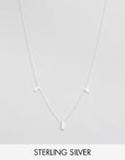 Asos Sterling Silver Shapes Necklace - Silver