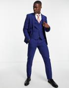 Original Penguin Slim Fit Plain Suit Pants-navy