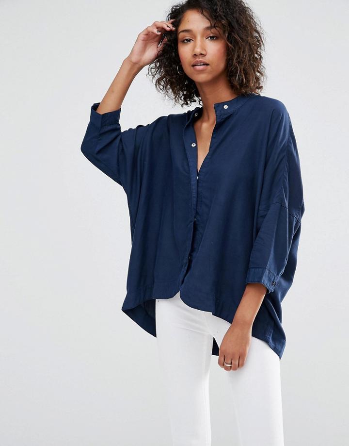 Waven Mia Oversized Shirt - Blue