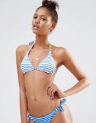 Moschino Triangle Stripe Bikini Top - Stripe 1297