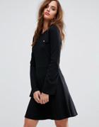 Supertrash Daith Pocket Detail Dress - Black