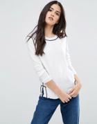 Subtle Luxury Piper Crew Neck Sweater - White