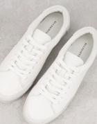 Allsaints Trish Leather Platform Sneakers In White